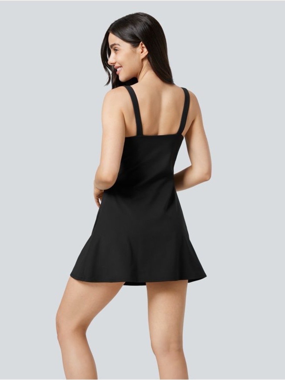 SoftlyZero™ Plush 2-in-1 Pocket Flare Mini Active Dress-Easy Peezy Edition - Picture 2 of 7